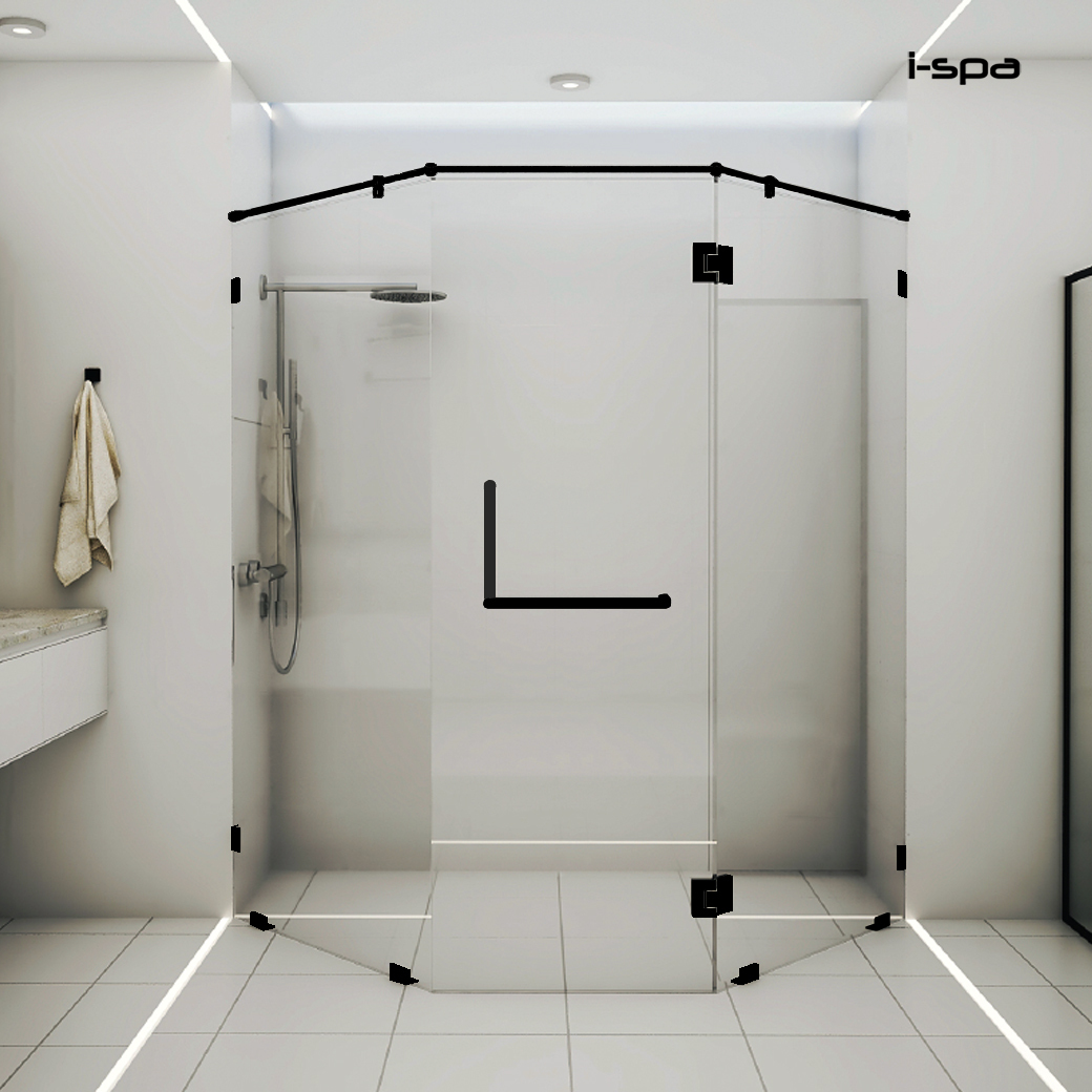 Sphere 7 Black Series ฉากกั้นอาบน้ำ, ตู้อาบน้ำ, กระจกกั้นห้องน้ำ กระจกบานเปลือย
