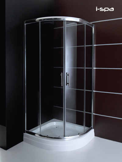 ฉากกั้นอาบน้ำ, ตู้อาบน้ำ, กระจกกั้นห้องน้ำ กึ่งบานเปลือยแบบ Slide รุ่น CURVE series